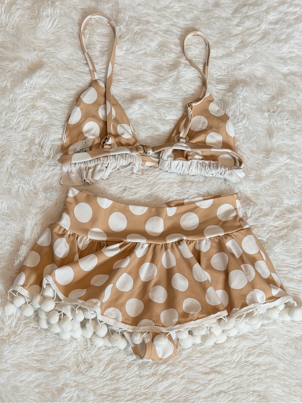Rare Montce Swim Pom-Pom Ruffle Bikini Set - Size S/M - As Seen on Lala Kent VPR - Picture 3 of 8